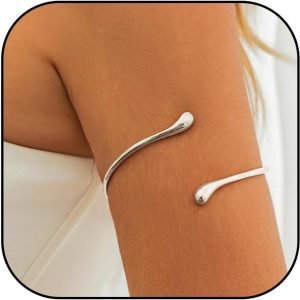 Choistily Arm Cuff Layered Bracelet Adjustable Upper Arm Cuff Bangle Gold Jewelry Gifts for Women Boho Summer Beach Essentials