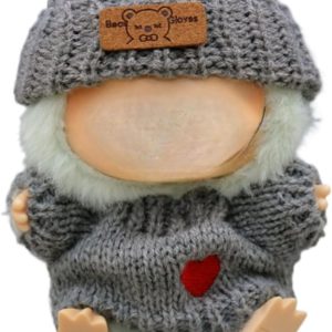 17cm Doll Clothes for Labubu - Cute Outfit Suit & Accessories Set, Special Surprise for Doll Collectors (Grey)