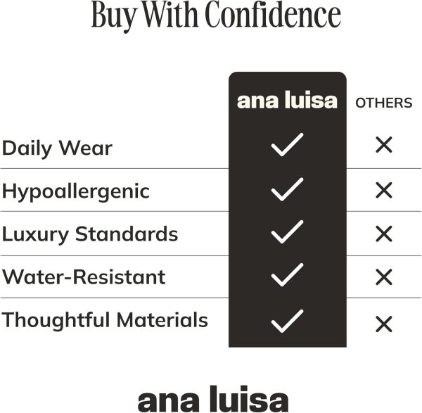 Ana Luisa Gold Chain Necklaces for Women - 14K Gold Plated, Hypoallergenic Jewelry - Dainty, Layering & Trendy Necklace Styles with Herringbone & Paperclip Designs Jewelry Assorted Styles - Image 7