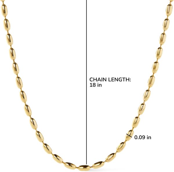 Ana Luisa Gold Chain Necklaces for Women - 14K Gold Plated, Hypoallergenic Jewelry - Dainty, Layering & Trendy Necklace Styles with Herringbone & Paperclip Designs Jewelry Assorted Styles - Image 5