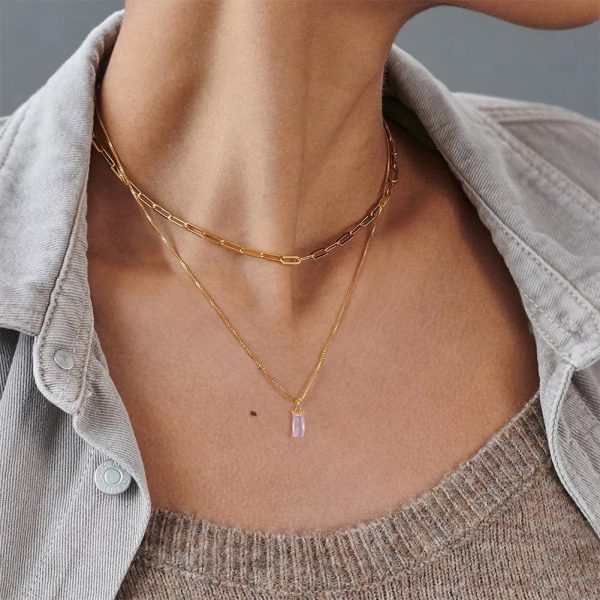 Dainty Gold Birthstone Necklaces for Women Non Tarnish, 14K Trendy Blue Green Cubic Zirconia Emerald Pendant Charm Gold Necklaces Birthday Gifts for Women Waterproof Jewelry - Image 4
