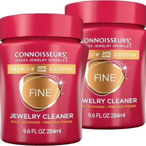 CONNOISSEURS Premium Edition Jewelry Cleaner, Value Size 9.6oz - Pick from Fine, Silver or Delicate Jewelry Cleaner