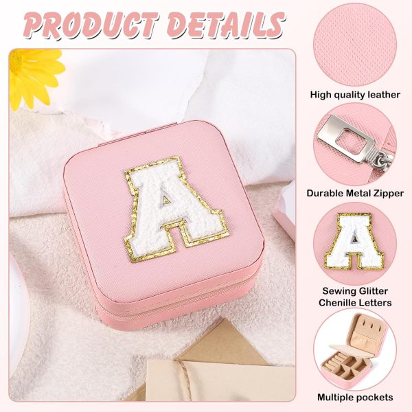 Travel Jewelry Case for Women Girls Daughter Birthday Gift from Mom Dad Jewelry Box Fashion Jewels Organizer Holder Birthday Christmas Wedding Graduation Gift for Niece Girlfriend Sister(A) - Image 3