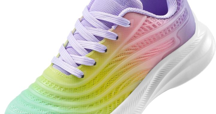 DREAM PAIRS Girls Boys Shoes Kids Tennis Sparkle Glitter Lace up Athletic Running Sneakers