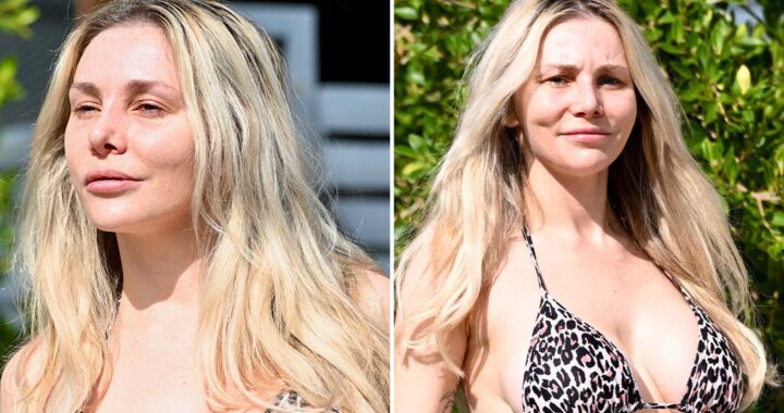 Courtney Stodden Shows Off Nose Job While Taking Out the Trash