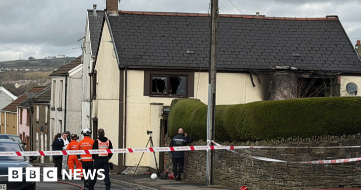 Nelson fire kills two after explosion at Caerphilly house